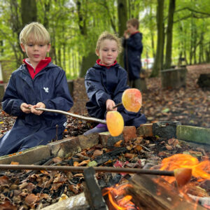 Year 2 toasting apples